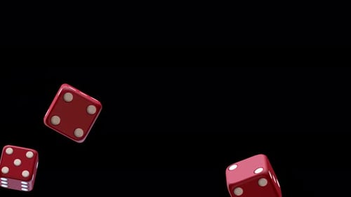 Red Dice Alpha Background