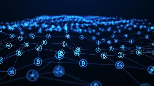 Motion Blockchain Plexus Hintergrund