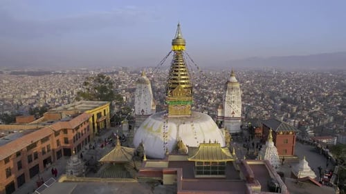 Looking past Swayambhunath Stupa to Kathmandu