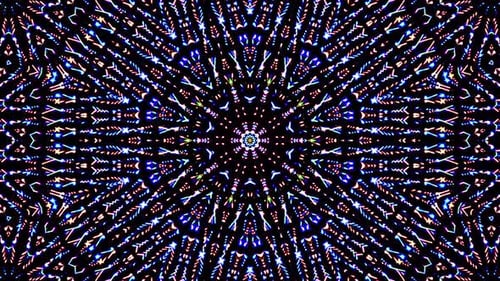 Abstraktes Kaleidoskopmuster mit vollen Farben. Magisches Mandala