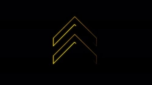 Neon sign Arrows Animation of pink light signal and blue spreading from the center