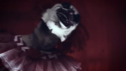 Terrifying Clown with Sinister Smile