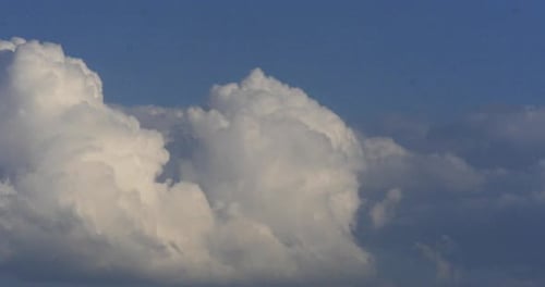 Blue Sky with Clouds, Camargue in the South East of France, Time Lapse 4K