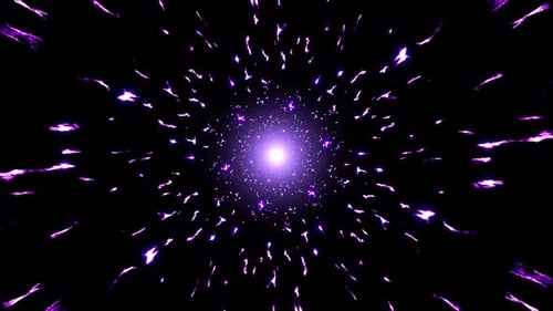 Neon Purple Light Tunnel Background