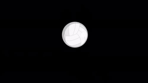 Flat Design Bouncing Volleyball Loop Animation