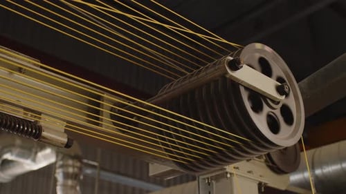 Electric Cable Production Line in Process in Cable Plant