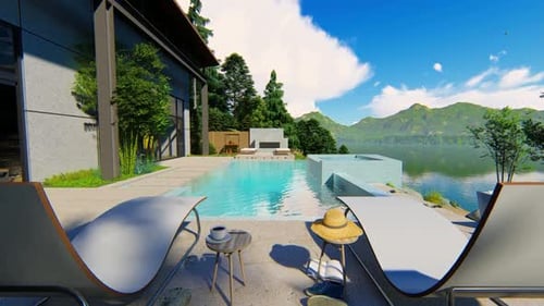 Piscina en la villa