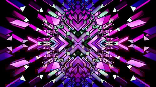 Purple Vj Loop Kaleidoscope Music Show Background HD