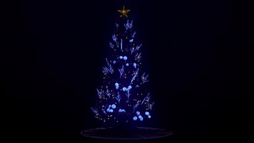 Christmas Neon Light Loop 4K