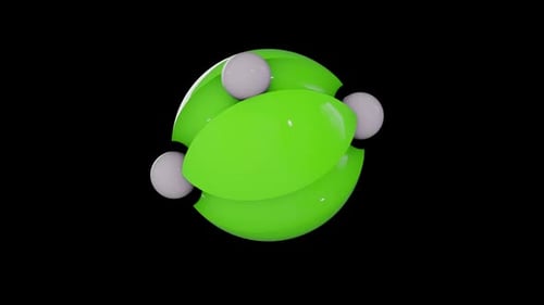 Illusion von sich drehenden Bällen. abstrakte Animation. alpha und loop
