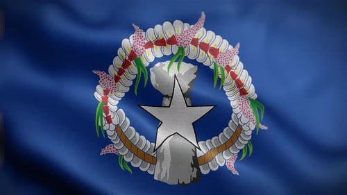 Waving Northern Mariana Islands Flag Animation