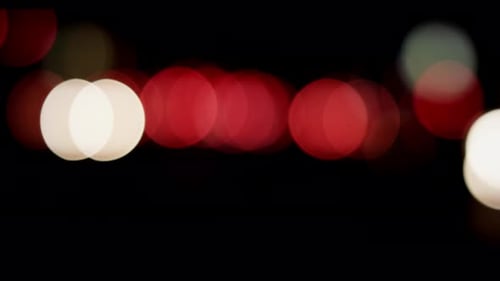 Abstract Blurry Lights Moving in the Dark