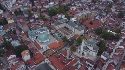 Sarajevo Old Town Aerial