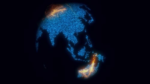 Creative World Globe Particles Hd