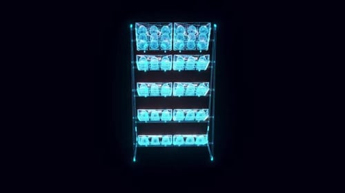 Market Rack Chocolate Hologram Rotating 4K