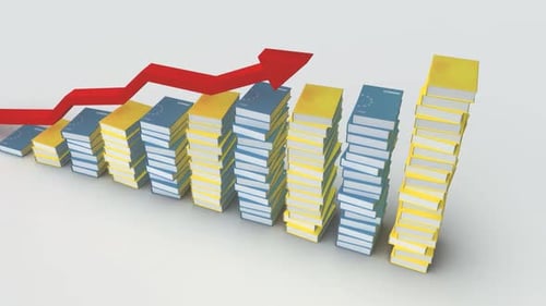 Animated Bar Chart of Economy Books Showing Business Growth