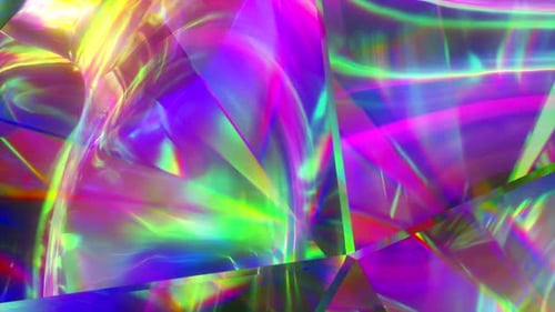 Abstract Holographic Light Refraction Texture Motion