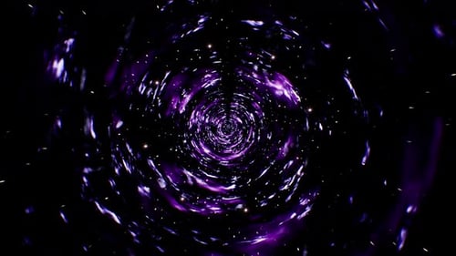 Abstract Purple Vortex Space Tunnel Background Animation
