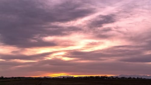 Timelapse of sunset in Eastern Idaho in the Spring