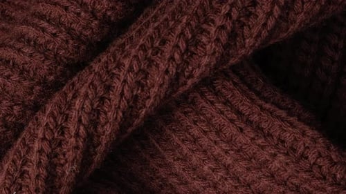Brown Knitting Texture or Background. Top View