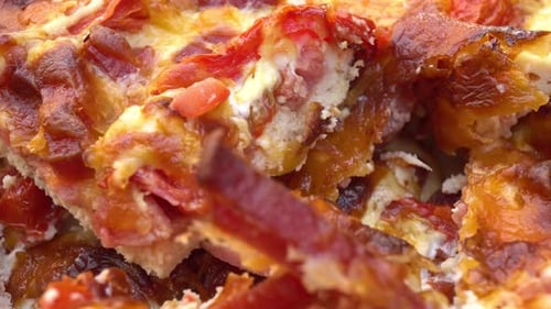 Colorful Food Stacked High in Close Up View