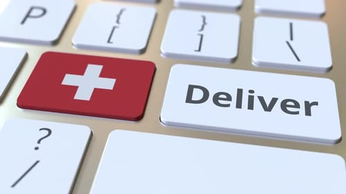 Deliver Text and Flag of Switzerland on the Computer Keyboard