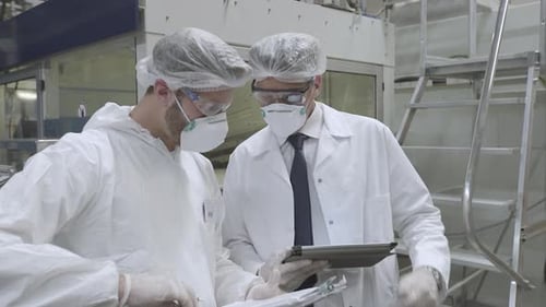 Scientifiques travaillant en laboratoire