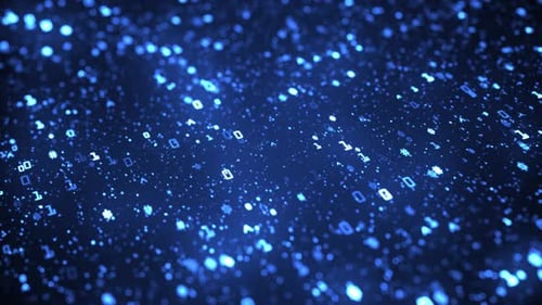 Abstract Digital Data Flowing Network Background Loop