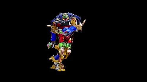 3D Animation of a Transforming Futuristic Robot