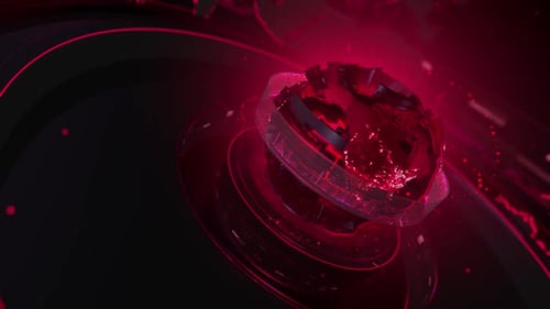 Futuristic Data Network Globe News Opener