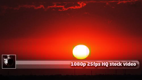 Vibrant Sunset With Glowing Orange and Yellow Sun