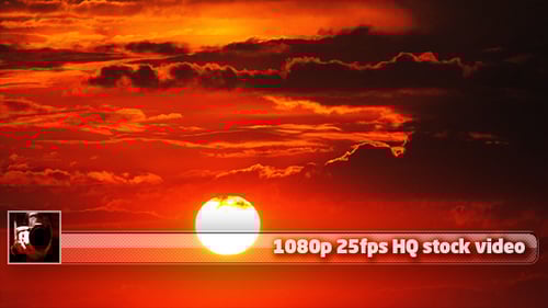 Beautiful Orange Sunrise over horizon