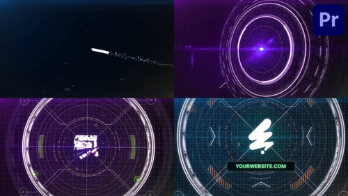 Futuristic HUD Tech Logo Reveal Opener