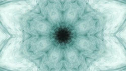 Padrões de tinta de sequência de caleidoscópio. Fundo abstrato de gráficos em movimento branco e azul de 4k. Ou para você