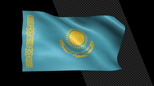 Waving Flag of Kazakhstan 3D Animation for National Identity