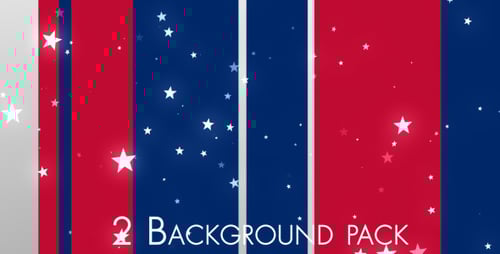 Patriotic Animated Background with Stars and Red White Blue Stripes