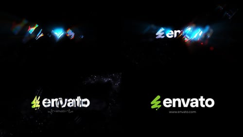 Chromatic Glitch Ripple Logo Reveal