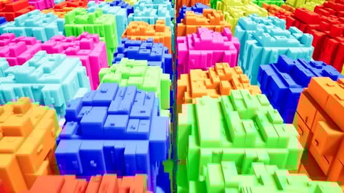 Close Up Building Toy Brick