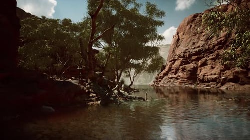 Reflection in Colorado River in Grand Canyon