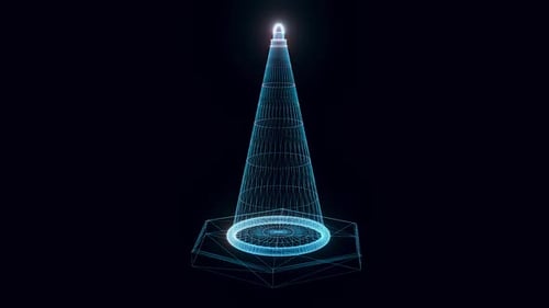 Traffic Cone Hologram Rotating Hd