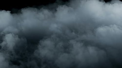 Gray Smoke Clouds Flowing Abstractly