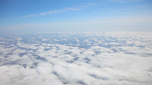 Aerial View of White Clouds in Blue Sky