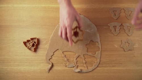 Cutting Christmas Cookies with Festive Cookie Cutters