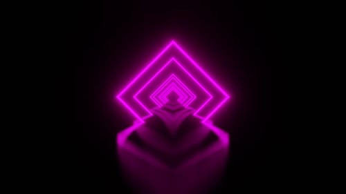 Purple Laser Space Rhombus Tunnel Background Vj Loop HD