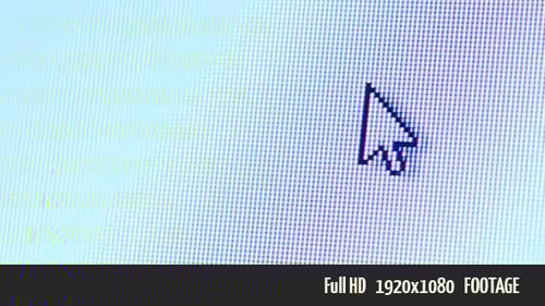 Computer Screen with Moving Cursor Close Up