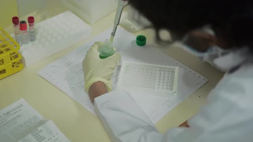 Medical Professional Testing Samples in Lab