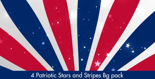 Patriotic Red White Blue Stripes and Stars Swirling Background