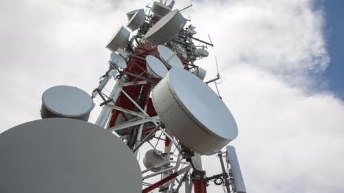 Time Lapse Footage of Clouds Passing Radio Tower