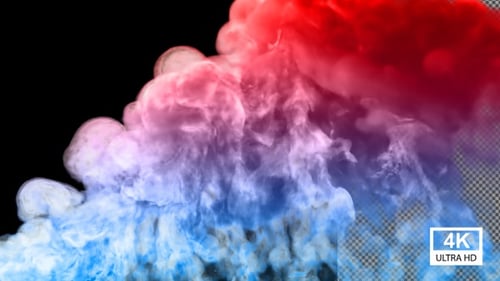 Vibrant Fluid Smoke Transition with Alpha Channel