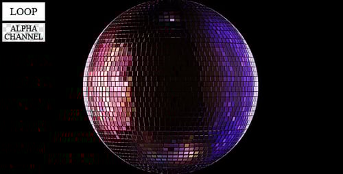 Slowly Rotating Disco Ball with Colorful Reflections